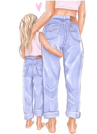 Dtf Print Mother and Daughter