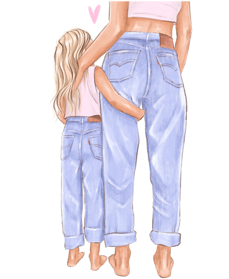 Dtf Print Mother and Daughter