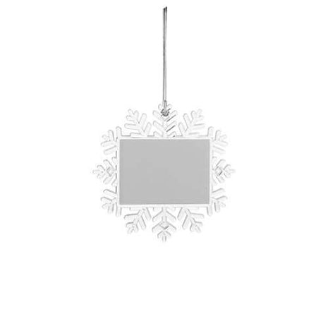 Transparant Foto Ornament Sneeuwvlok 10,5cm voor sublimatie