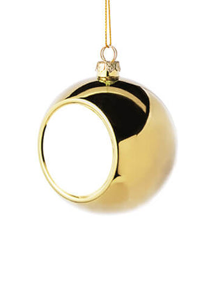 Kerstbal Goud Ø8cm voor sublimatie