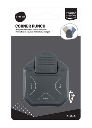 Vaessen Creative • 3-in-1 Hoekpons 4-7-10mm Graphite