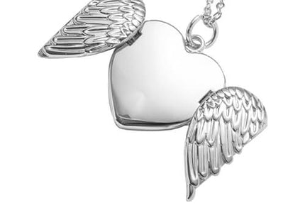 Heart Angel Wings Ketting Zilver voor sublimatie