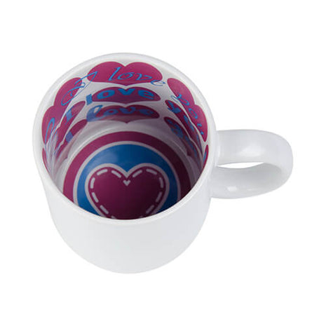 300ml (10,14oz) Mok met I Love You binnenkant voor sublimatie