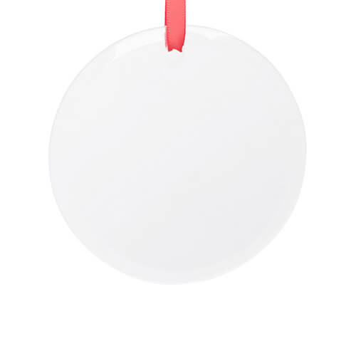 Glazen kerstboomhanger Cirkel Ø 8,9 cm voor sublimatie