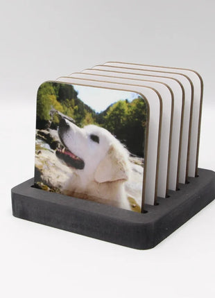Untersetzer quadratisch aus Pappe und Kork glänzend zur Sublimation 