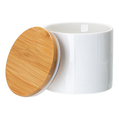 Ceramic container 480ml bamboo lid for sublimation 