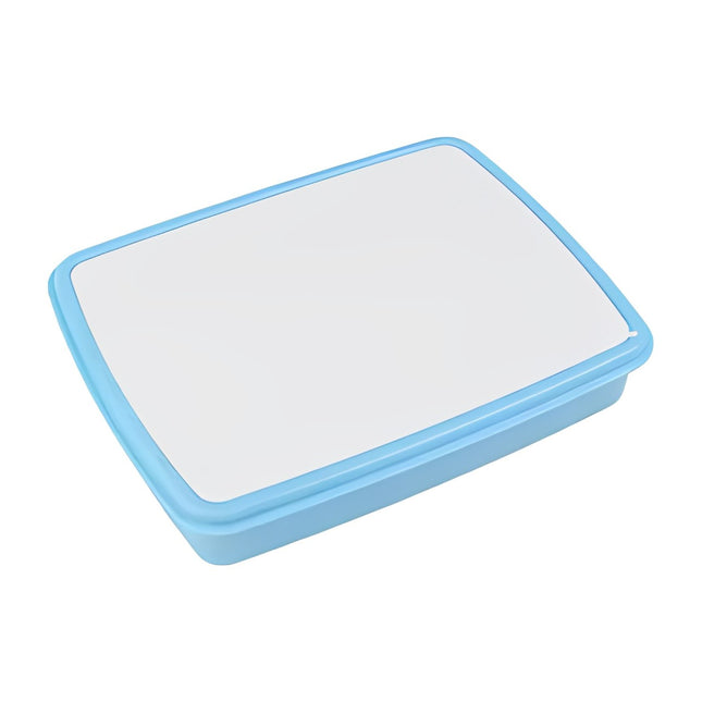 Kinder Lunchbox / brood trommel  incl. asseccoires Blauw voor sublimatie