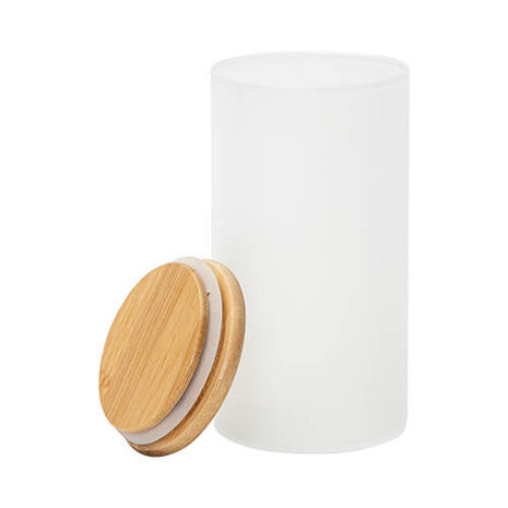 Glazen container 750 ml bamboe deksel voor sublimatie