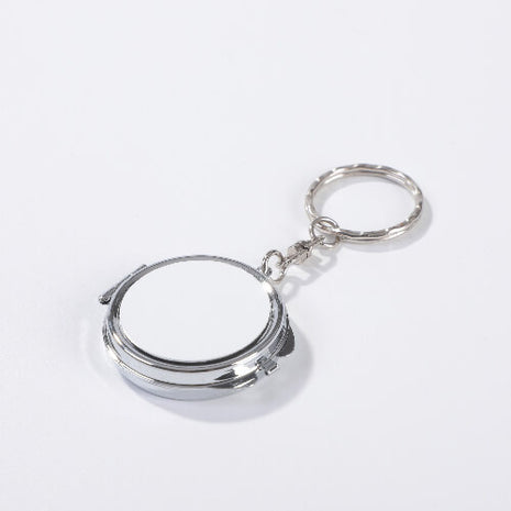 Medallion sleutelhanger rond met spiegel voor sublimatie