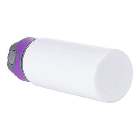 Witte aluminium waterfles van 650 ml met schroefdop Paars voor sublimatie