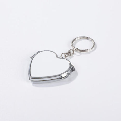 Medallion sleutelhanger hart met spiegel voor sublimatie
