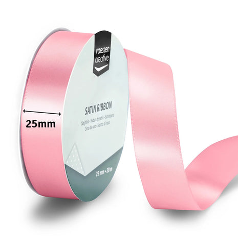 Vaessen Creative • Satijnlint 20mx25mm Lichtroze
