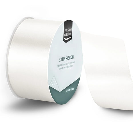 Vaessen Creative • Satijnlint 20mx50mm Wit