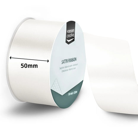 Vaessen Creative • Satijnlint 20mx50mm Wit