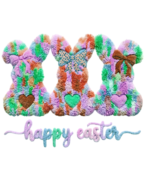 Dtf Print Pasen Drie Konijnen