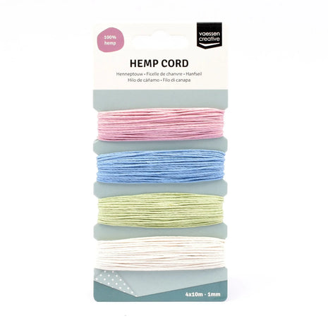 Vaessen Creative • Henneptouw Assortiment 4x10m Lente