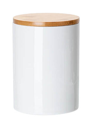 Ceramic container 750ml bamboo lid for sublimation 