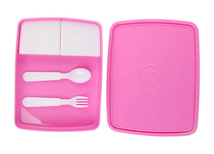 Kinder Lunchbox / brood trommel  incl. asseccoires Roze voor sublimatie