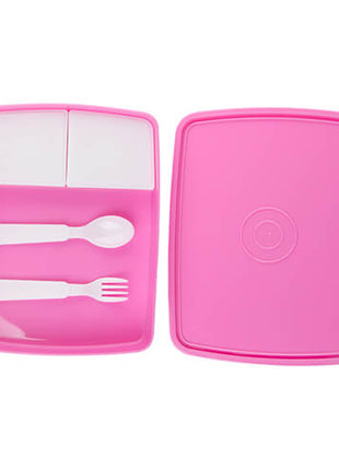 Kinder Lunchbox / brood trommel  incl. asseccoires Roze voor sublimatie