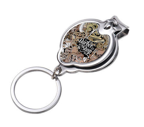 Metalen Sleutelhanger Nagelknipper voor Sublimatie – Zilver/Wit Glans (incl. plakplaatje & tape)
