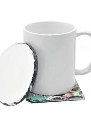 Leisteen onderzetter rond voor sublimatie