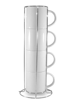 250ml 4 Stapelbare Kopjes A+ inclusief standaard voor sublimatie