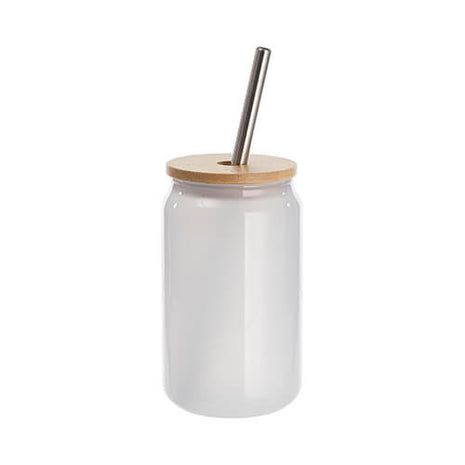 400 ml Kleurveranderend Sublimatieglas Blauw met Bamboe Deksel
