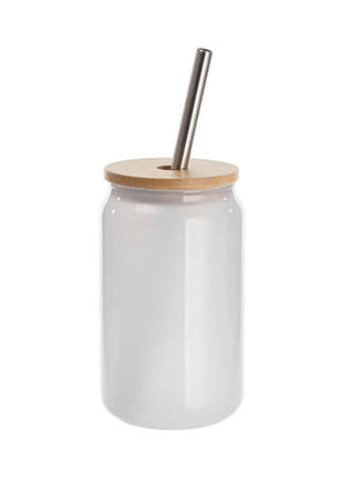 400 ml Kleurveranderend Sublimatieglas Groen met Bamboe Deksel