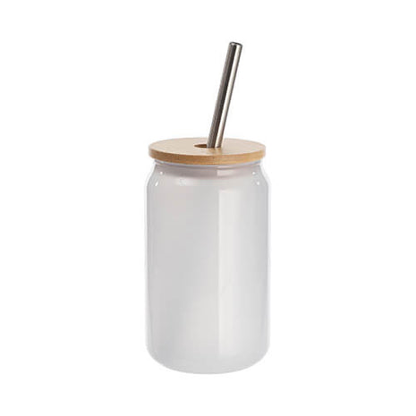 400 ml Kleurveranderend Sublimatieglas Groen met Bamboe Deksel