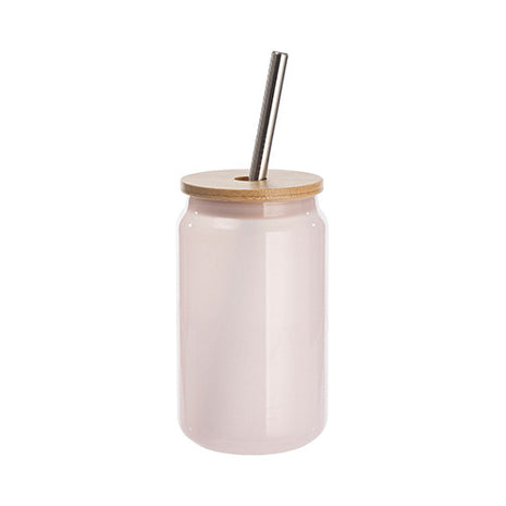 400 ml Kleurveranderend Sublimatieglas Rood met Bamboe Deksel