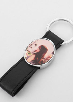 Metalen Sleutelhanger met Leren Detail voor Sublimatie – Verschillende Modellen (incl. plakplaatje & tape)