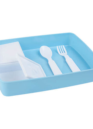 Kinder Lunchbox / brood trommel  incl. asseccoires Blauw voor sublimatie
