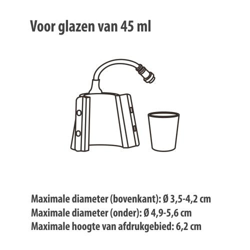 Element 45ml glas voor de Craft Express Elite Pro Mok/Tumbler press