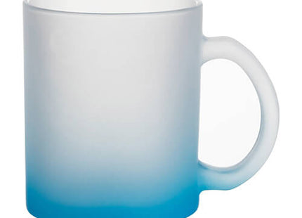 Glazen mok 300ml Frosted Gradient blauw voor sublimatie