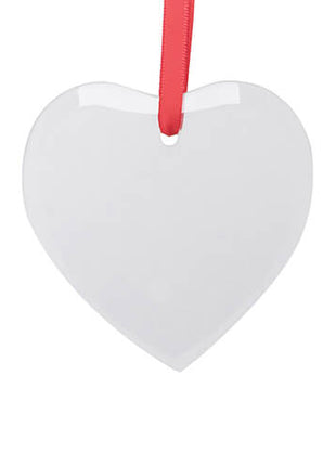 Glazen Hart Small Voor Sublimatie Personaliseerbare Glastegel in Hartvorm