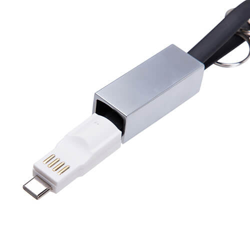 Sleutelhanger USB-C en  Lightning Telefoonlader voor sublimatie