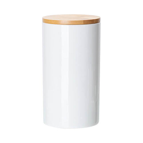 Ceramic container 900ml bamboo lid for sublimation 