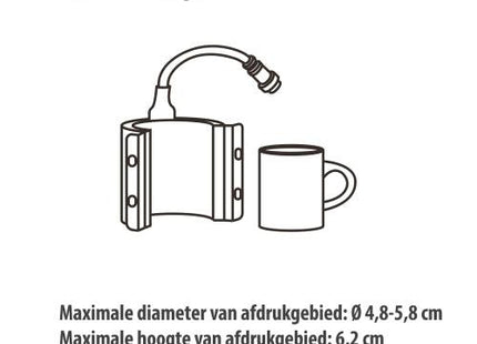 Element mini mok voor de Craft Express Elite Pro Mok/Tumbler press