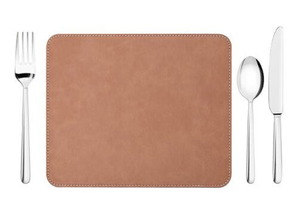 PU Leren Placemat 23 x 19 cm Bruin voor sublimatie