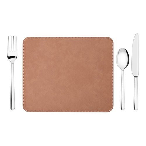 PU Leren Placemat 23 x 19 cm Bruin voor sublimatie