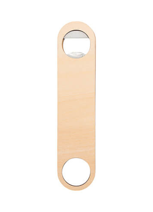 Roestvrijstalen en Houten Flesopener voor Sublimatie – 4 x 17,8 cm – Metaal & Multiplex