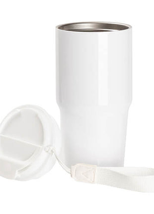 600 ml RVS Sublimatie Tumbler Wit met Deksel en Handvat