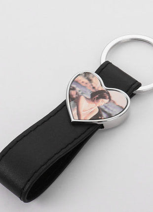 Metalen Sleutelhanger met Leren Detail voor Sublimatie – Verschillende Modellen (incl. plakplaatje & tape)