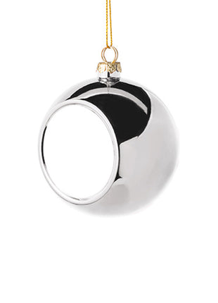 Kerstbal Zilver Ø6cm voor sublimatie