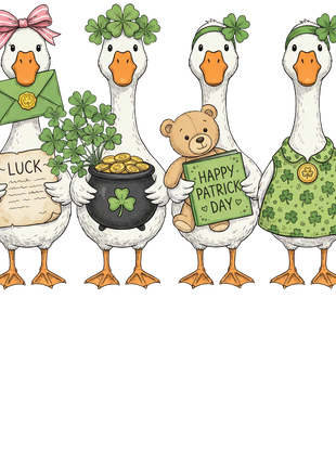 Dtf Print Duck Family