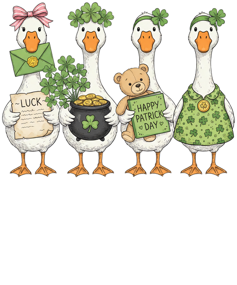 Dtf Print Duck Family