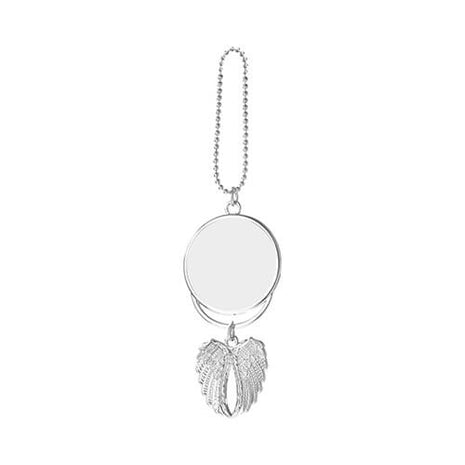 Heart Angel Wings Necklace Silver for sublimation 