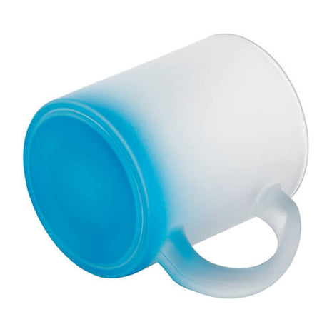 Glazen mok 330ml Frosted Gradient blauw voor sublimatie