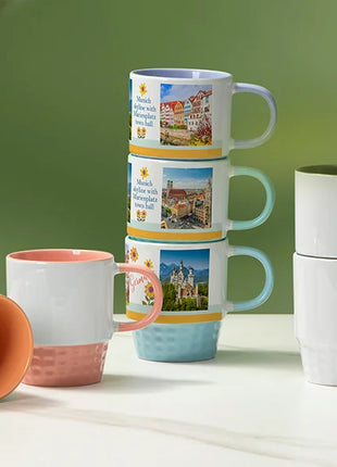 300ml (10,14oz) Stapelbare Mokken (kies uw kleur) voor sublimatie