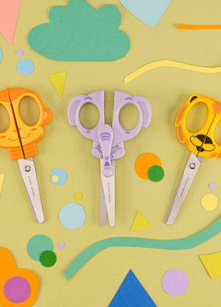 Vaessen Creative • Kinderscharen Set Aap Olifant Leeuw 3st.